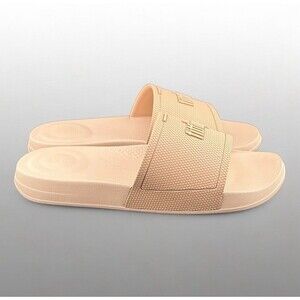 FitFlop Iqushion Women's Rubber Comfort Slides Slippers Size US 9 Beige NIB